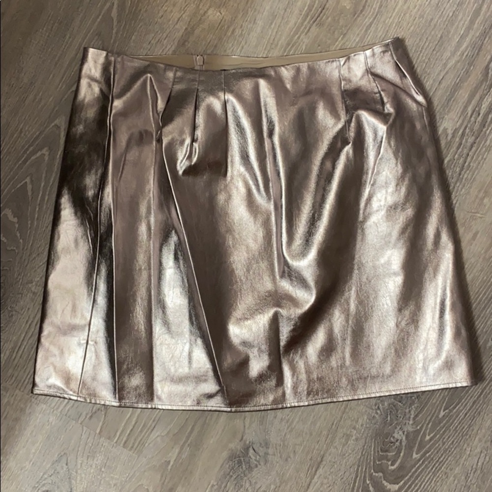 Silver mini skirt